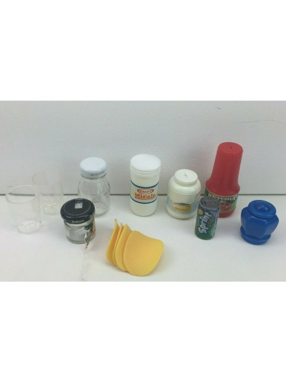 Plastic Play Kitchen Food Condiments Snacks Chips Drink Imagination Pretend